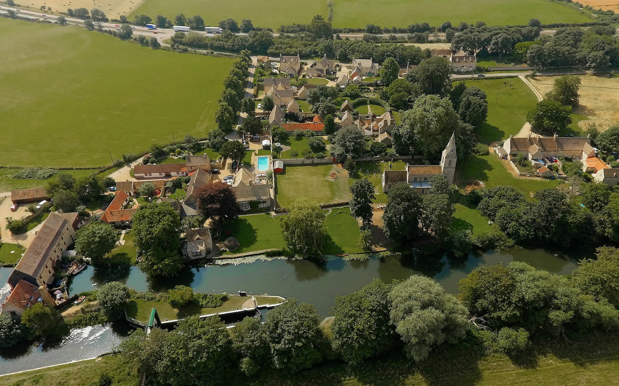 River Nene Cottages Water Newton Kültér fotó